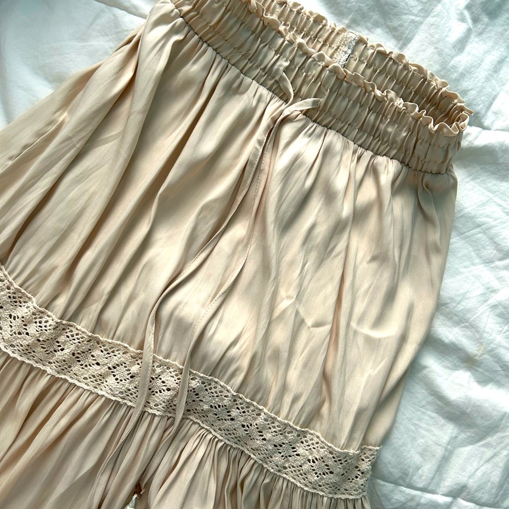 Slim Peasant Maxi Skirt